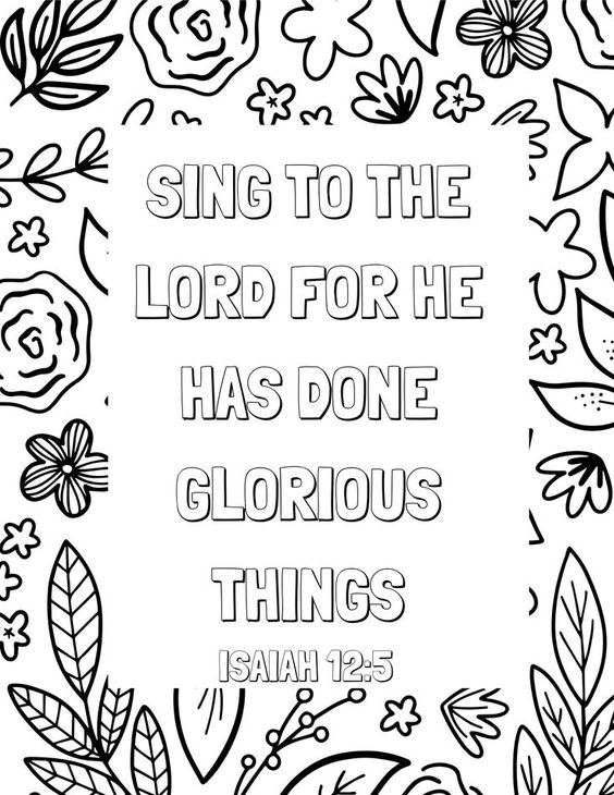 Bible Verse Sing To The Lord