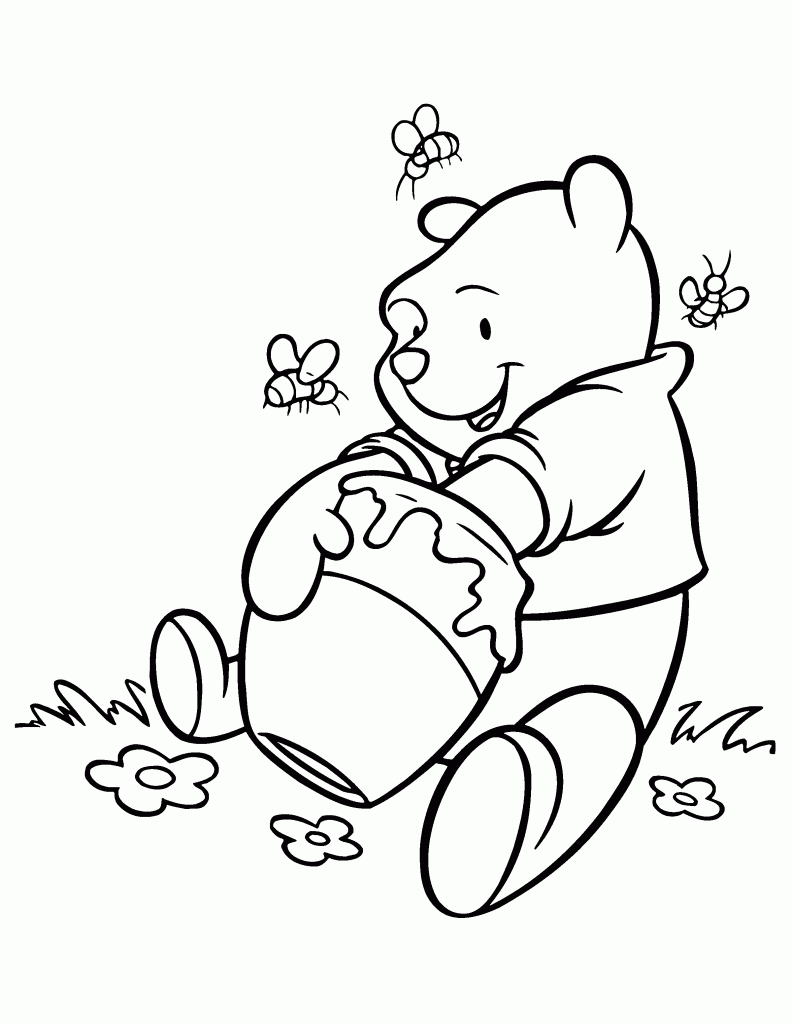 Coloring Pages For Bany Winnie The Pooh Coloring Page