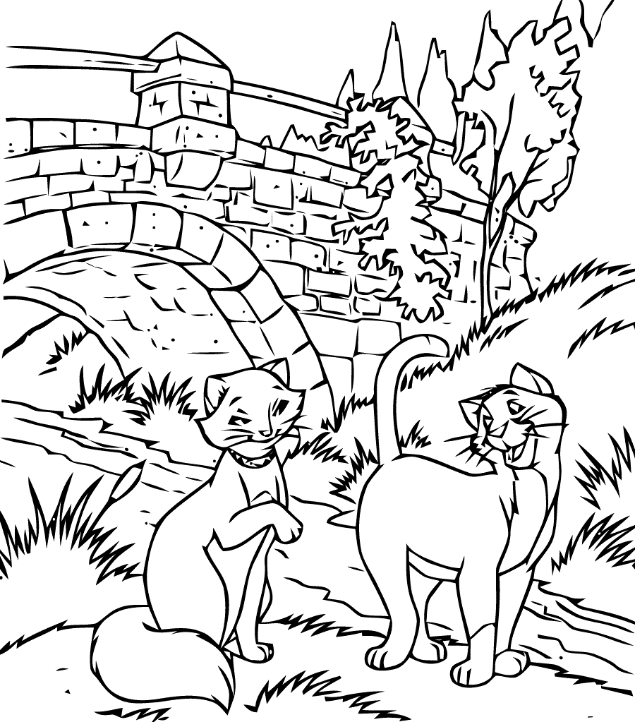Coloring The Aristocats For Kids