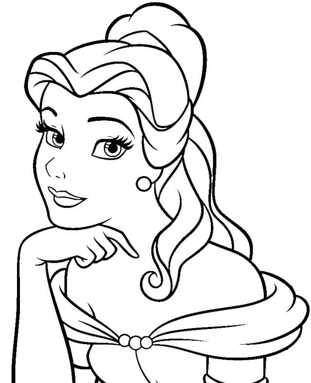 Disney Princess Belle For Preschool Coloring Pages Coloring Cool