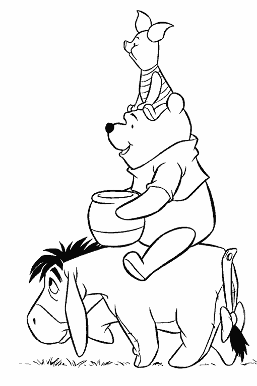 Little Baby Winnie The Pooh Coloring Page