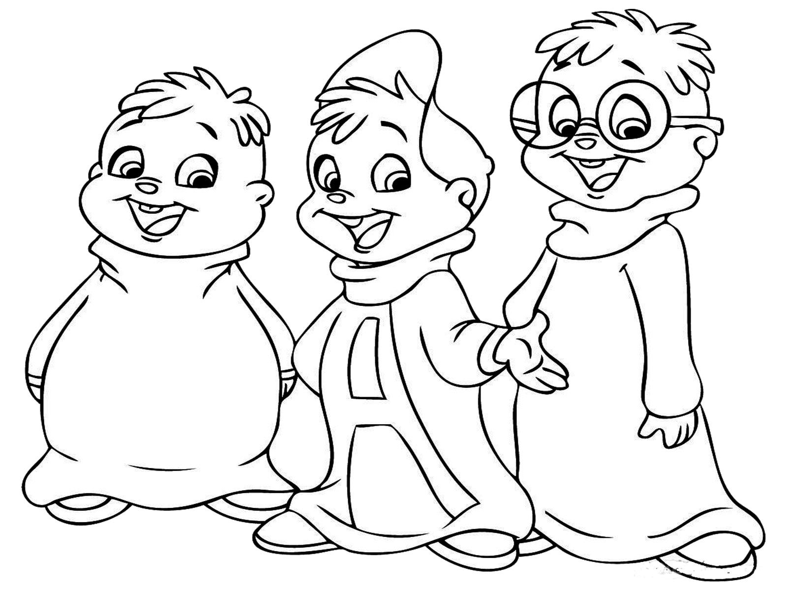 Little Joy Alvin And The Chipmunks Coloring Page