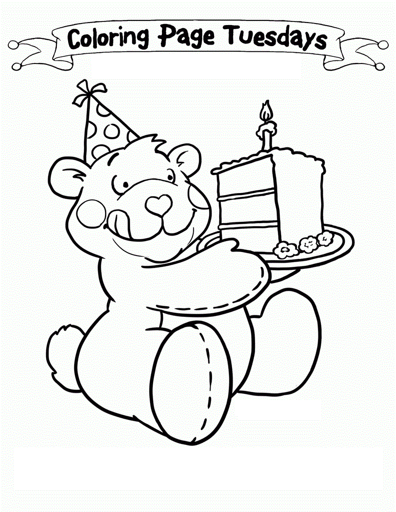 Printable Birthday Cake For Us Coloring Page