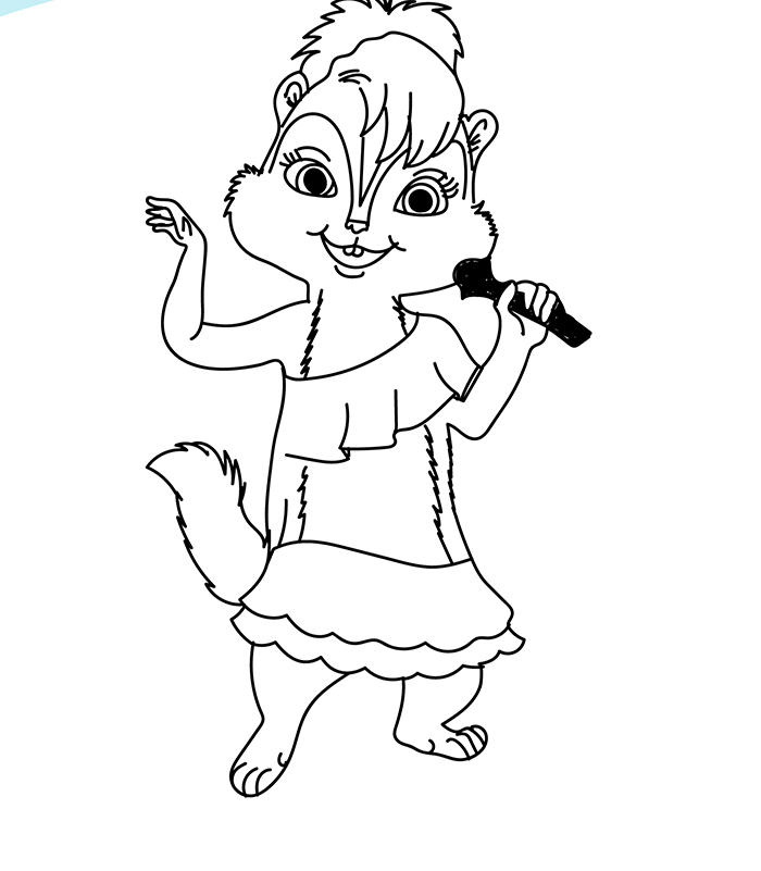 Alvin and the Chipmunks Britani Coloring Coloring Page