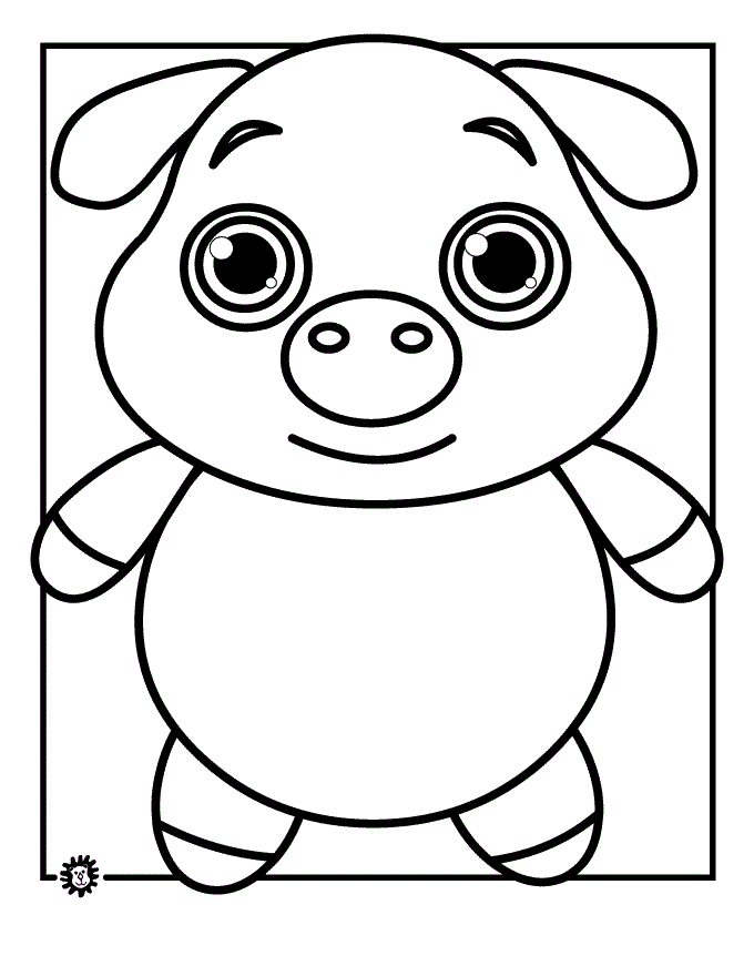 Nice Baby Pig Coloring For Everyone