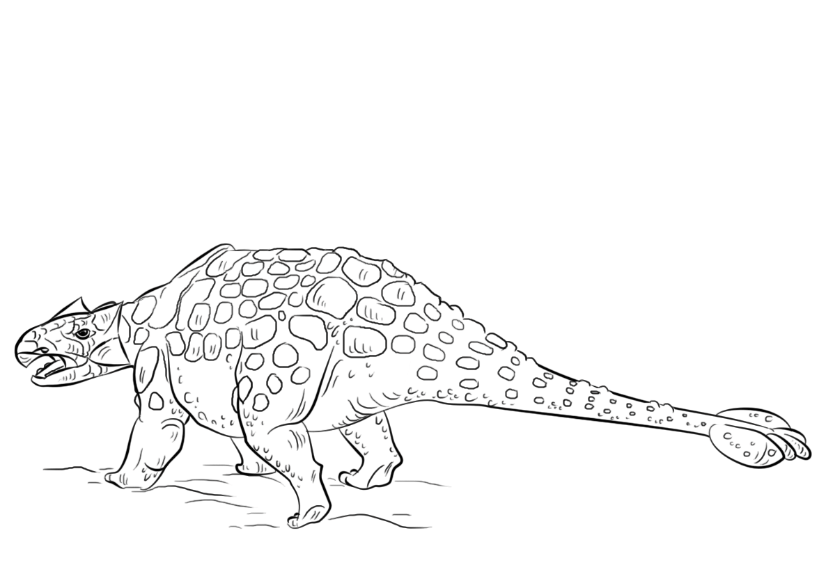 Nice Ankylosaurus Coloring Page