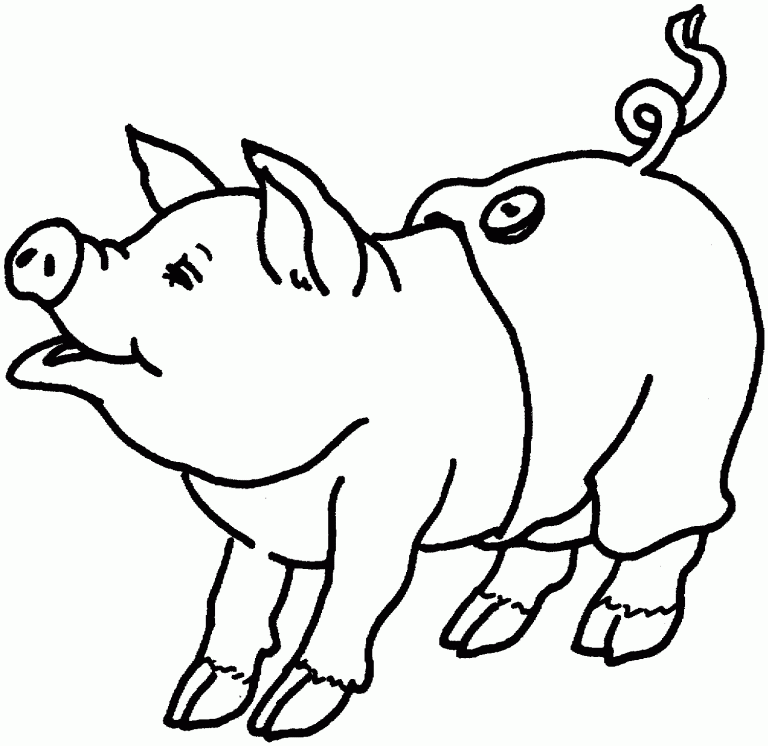 Baby Pig Coloring Pages For Kids Online For Kids Printable