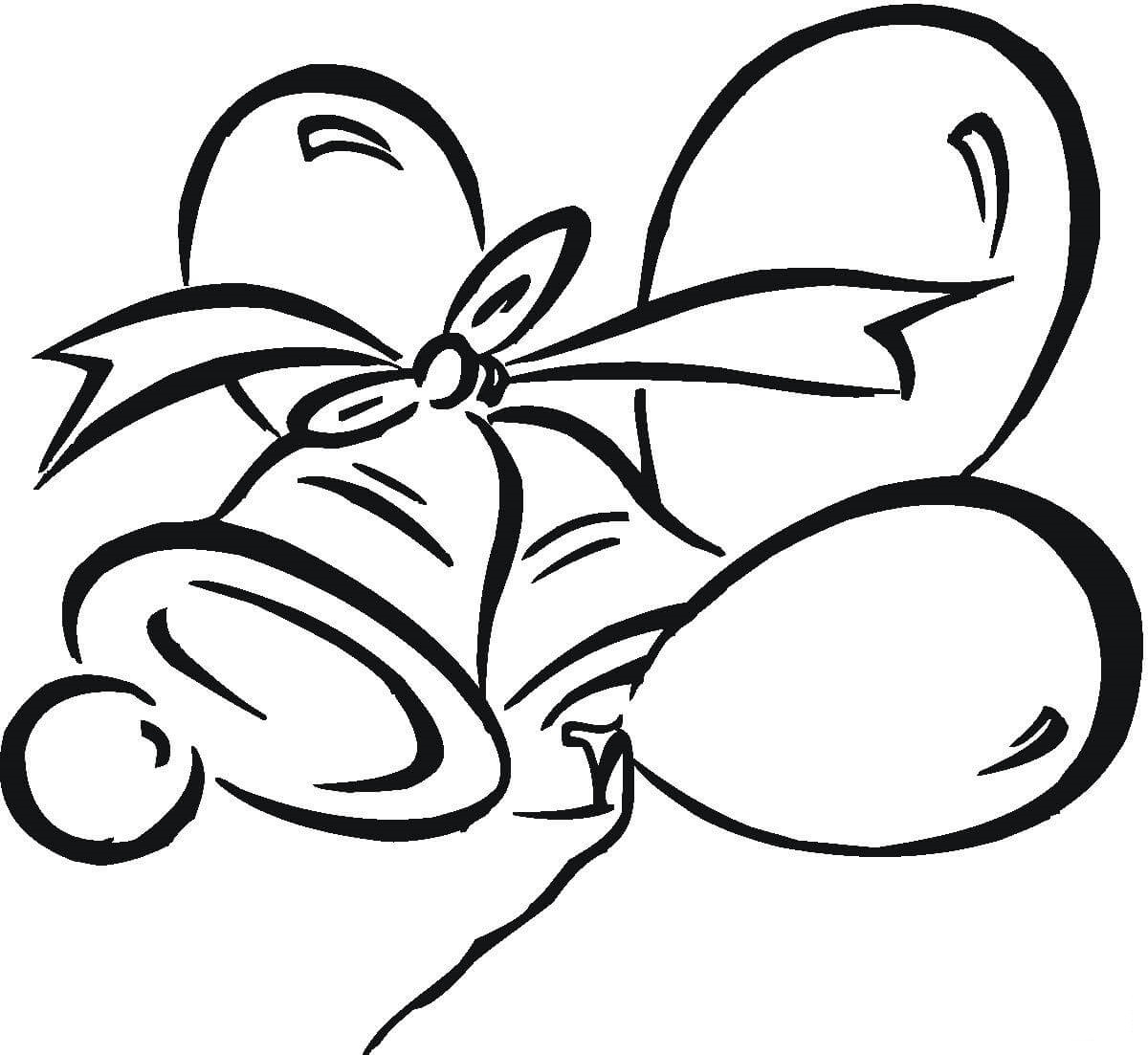 Playing Bells As Balloon Coloring Page