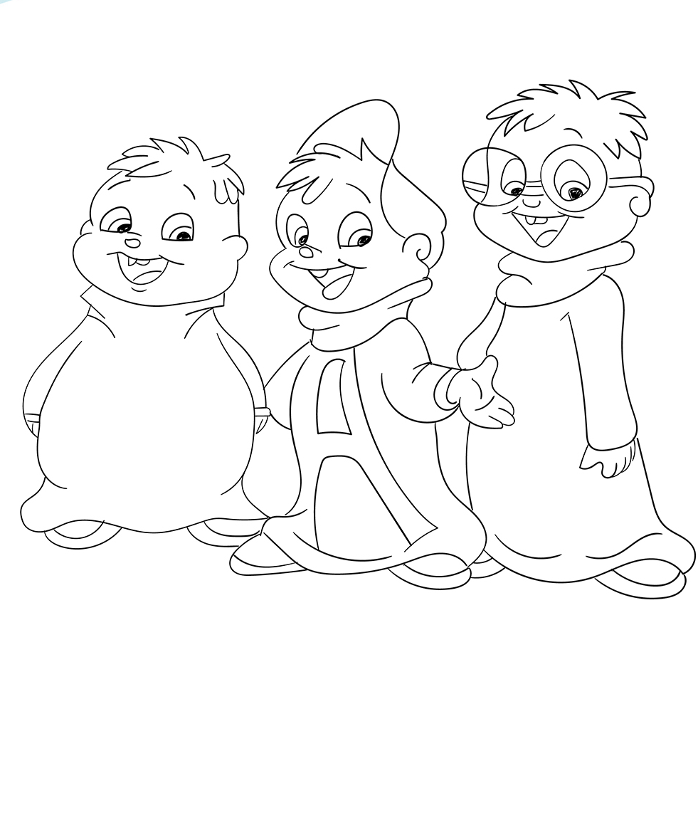 Pleasant Alvin And The Chipmunks Coloring Page