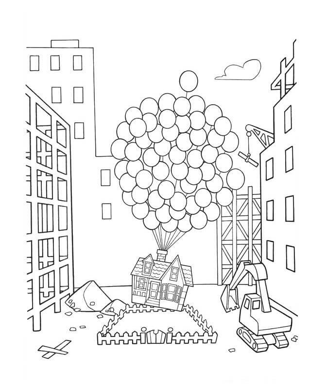Balloon UP Coloring Page