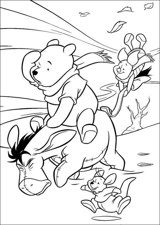 Baby Winnie The Pooh Slepping Coloring Page