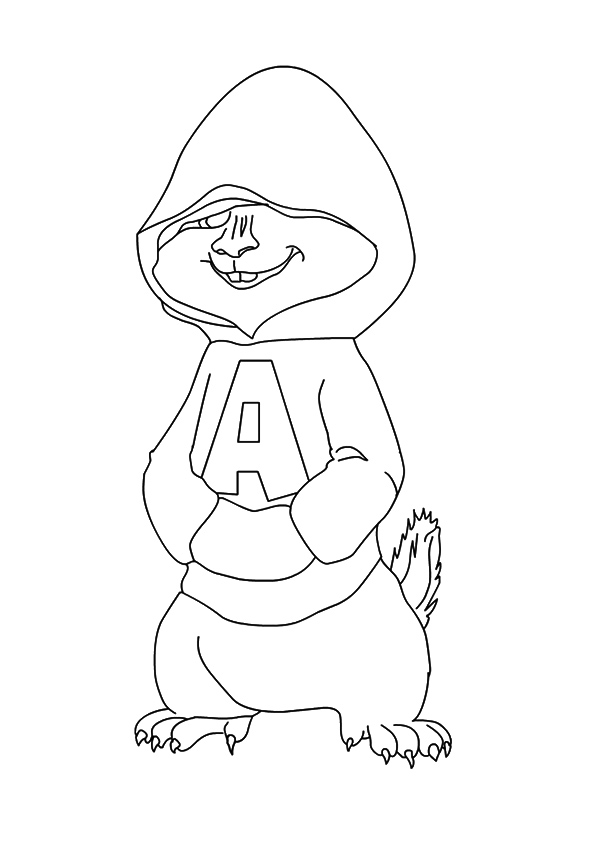 Alvin and the Chipmunks Coloring Pages Walk Coloring Page
