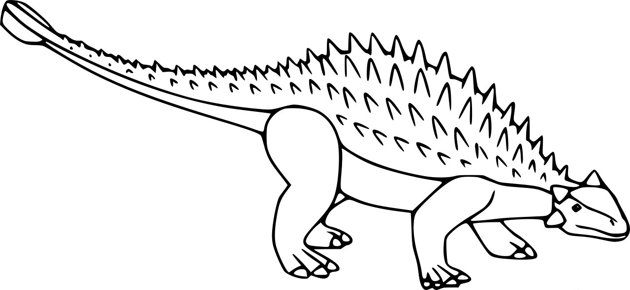 Amtosaurus Ankylosaurus Dinosaurus Coloring Page