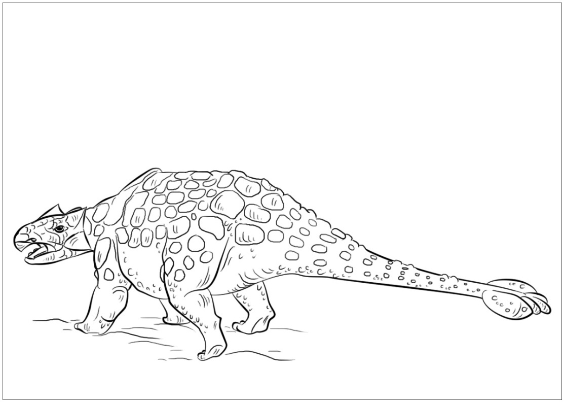Ankylosaurus Dinosaur For You Coloring Page