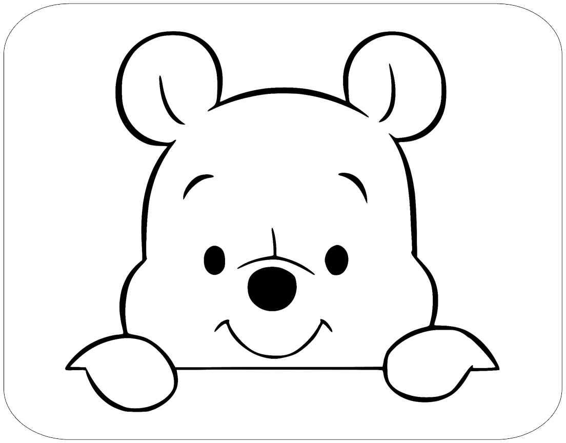 Baby Winnie The Pooh With A Head Coloring Page