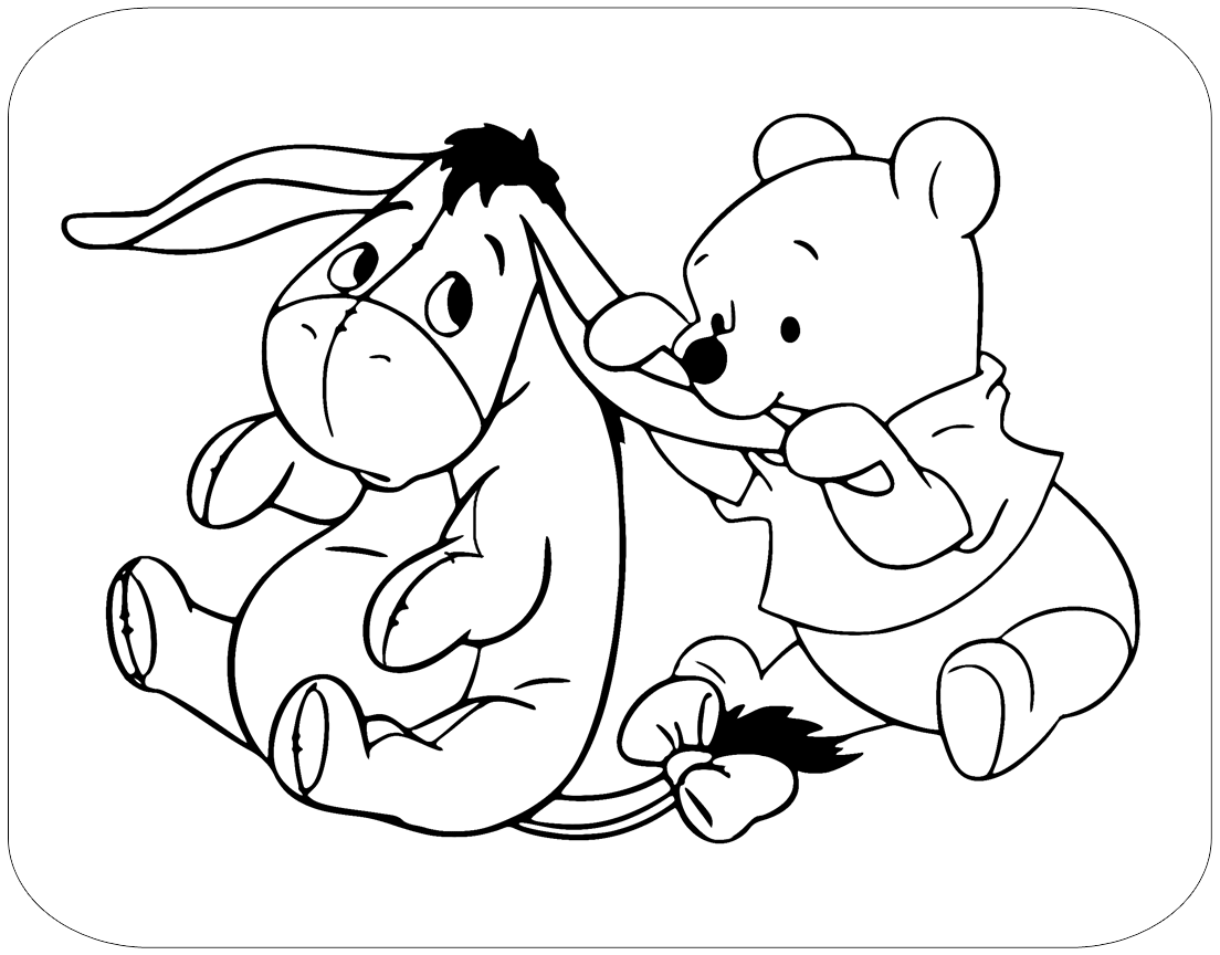 Baby Winnie The Pooh Coloring For Kid