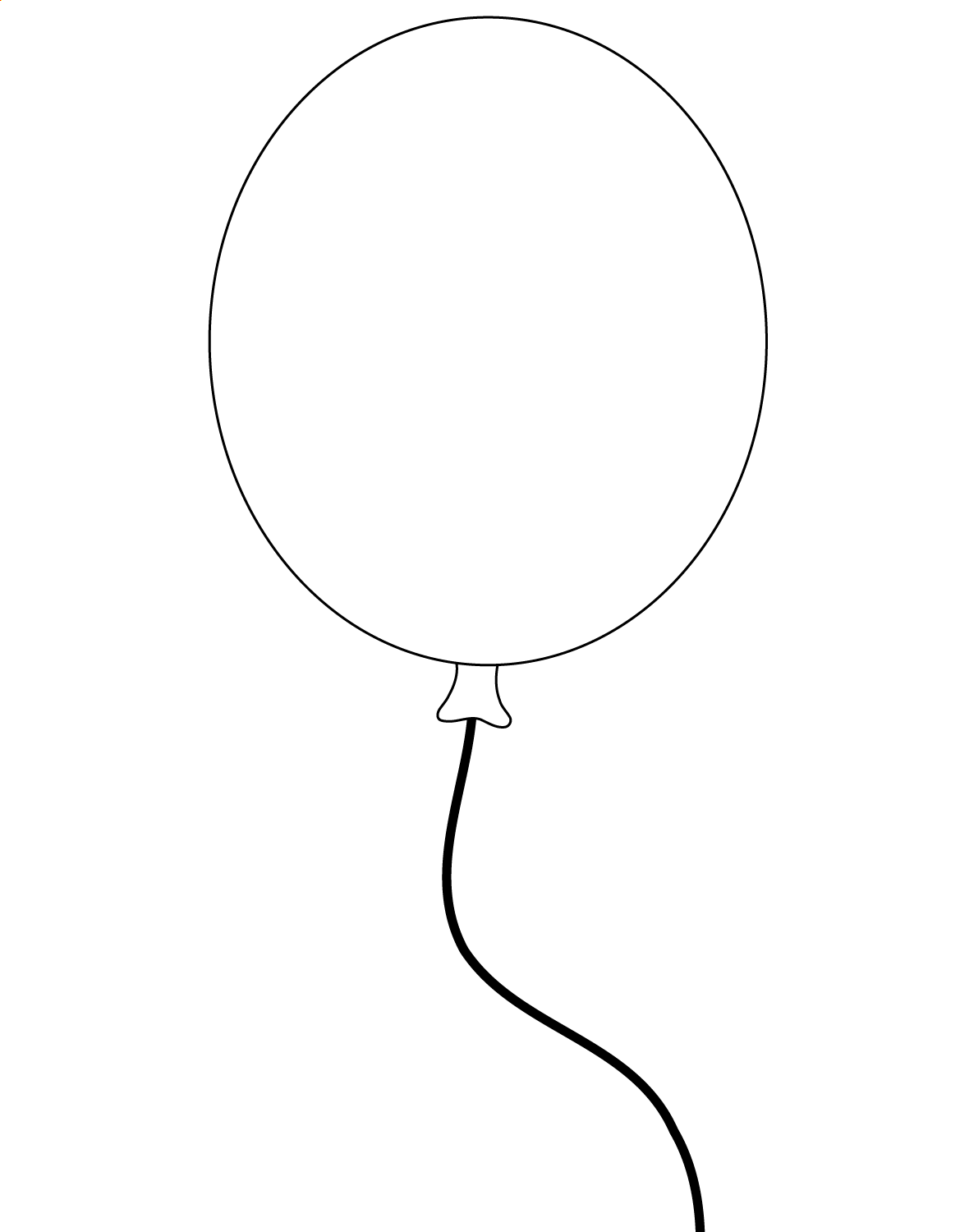 Balloon Coloring Page For Everyone
