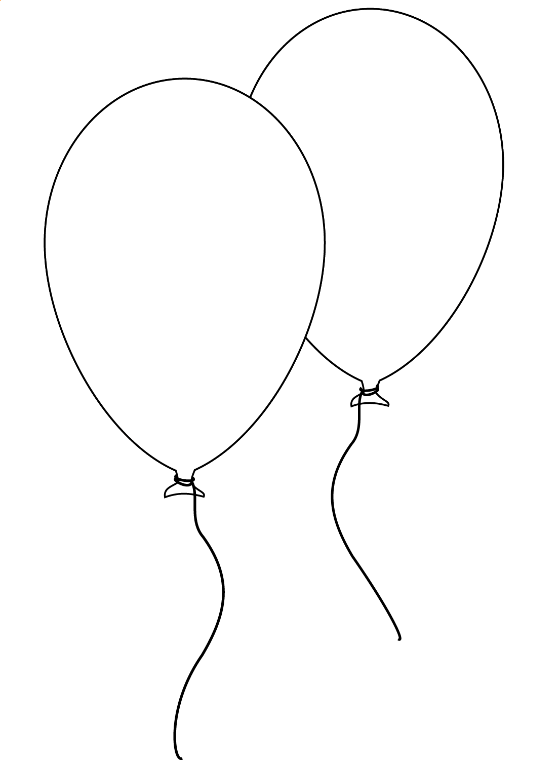 Two Balloons Coloring Page
