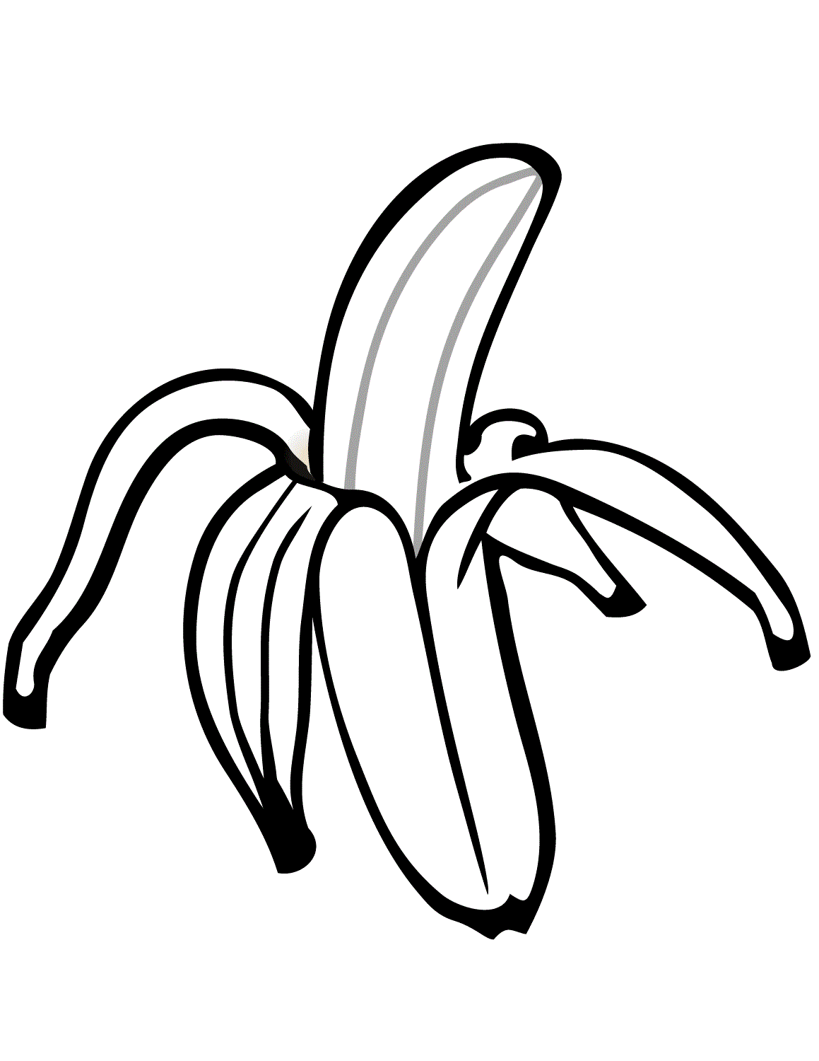 Ready To Eat Banana Coloring Page