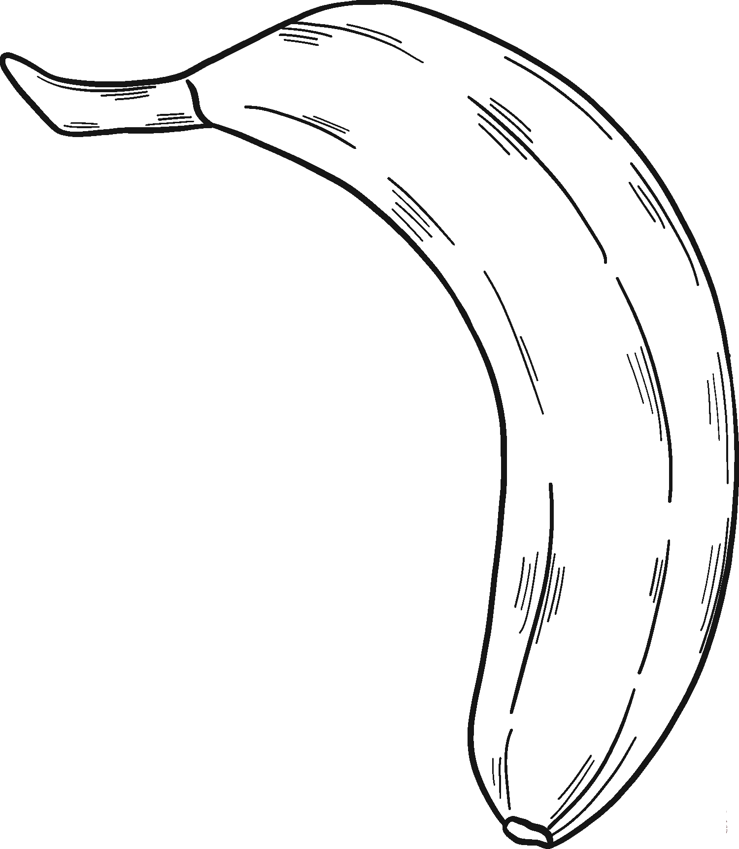 A banana Coloring Page For Kids