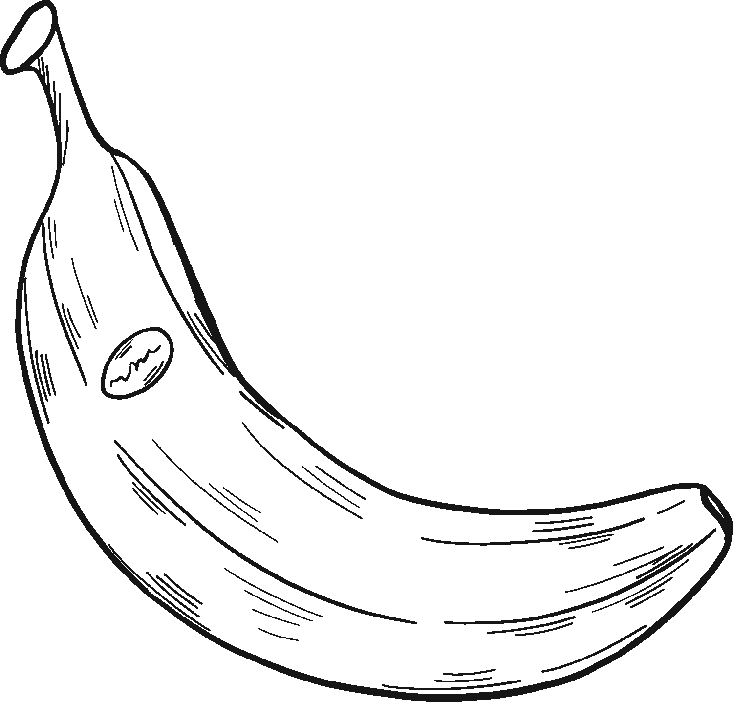 A Banana Coloring Page