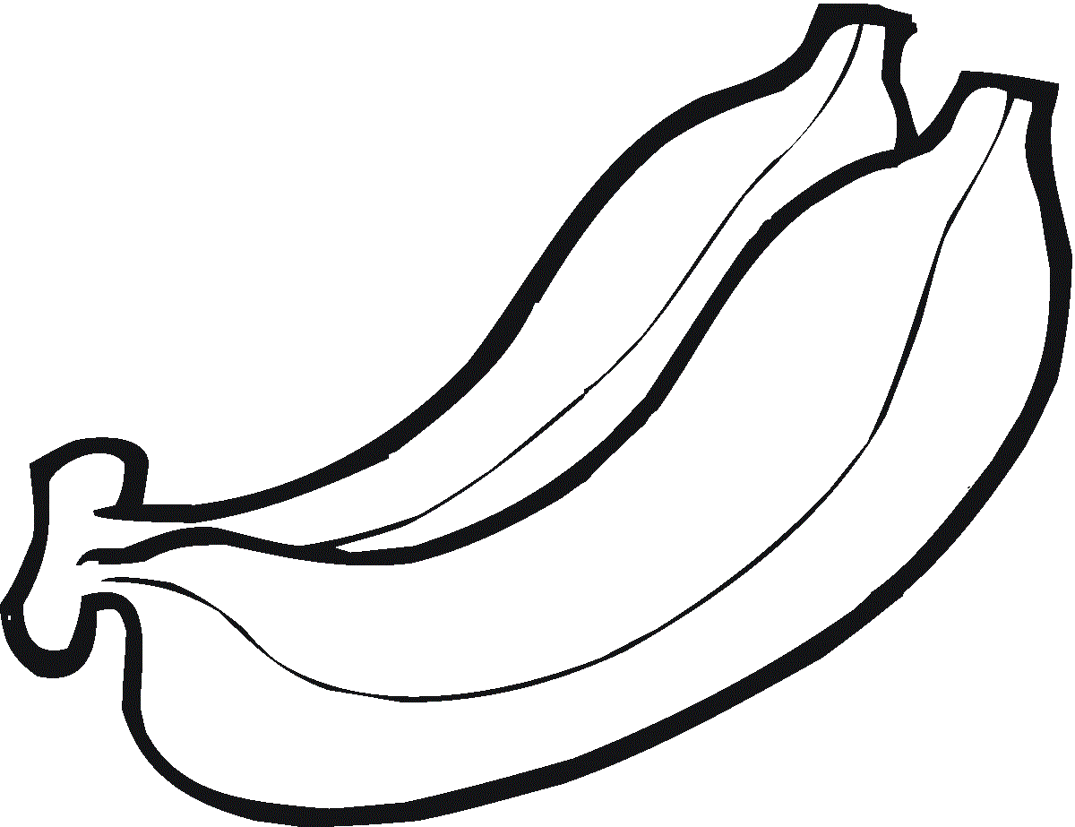 Two bananas Coloring Page