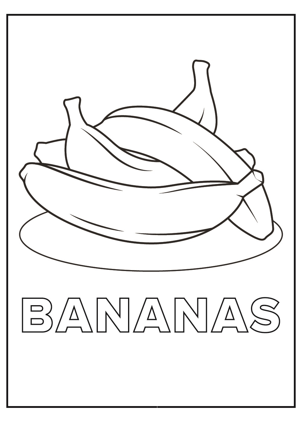 Three Banana Fruit Printable