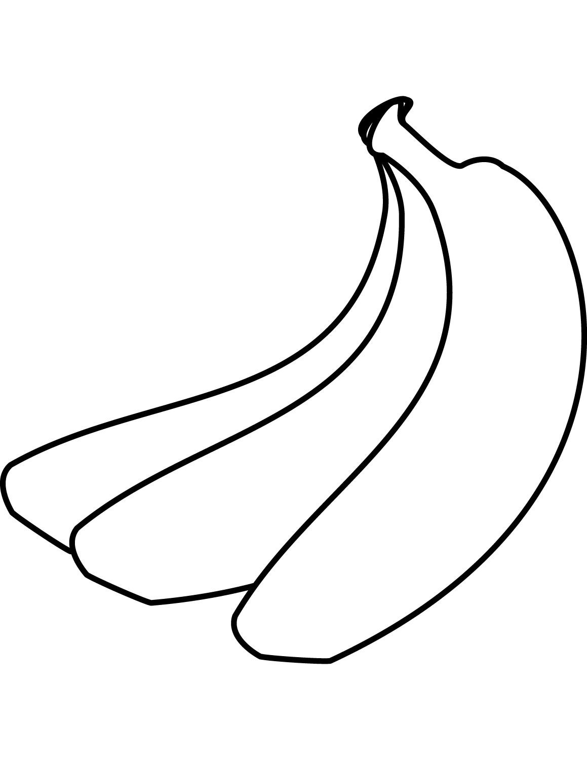 Three Bananas Coloring Page For You