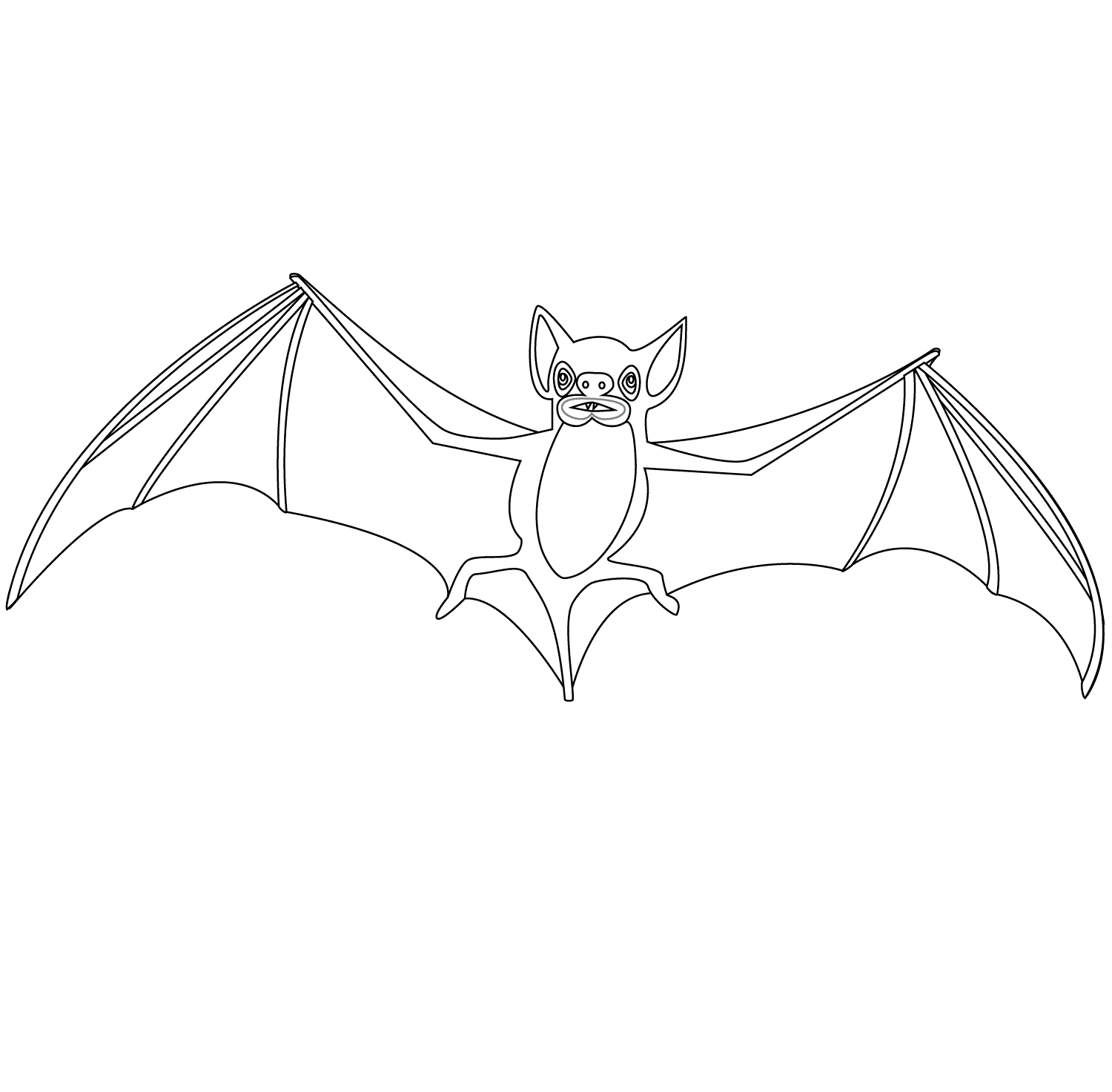 Free Coloring Page For Bat