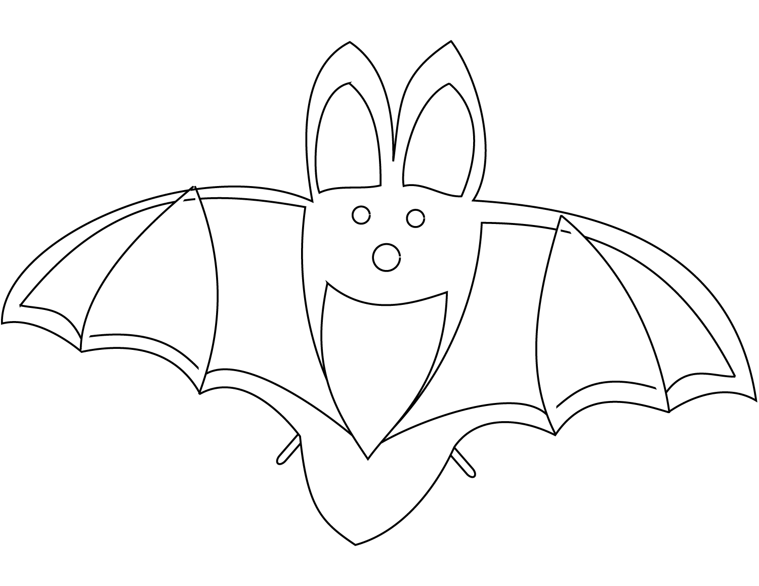 Draw Nice Bat Coloring Page