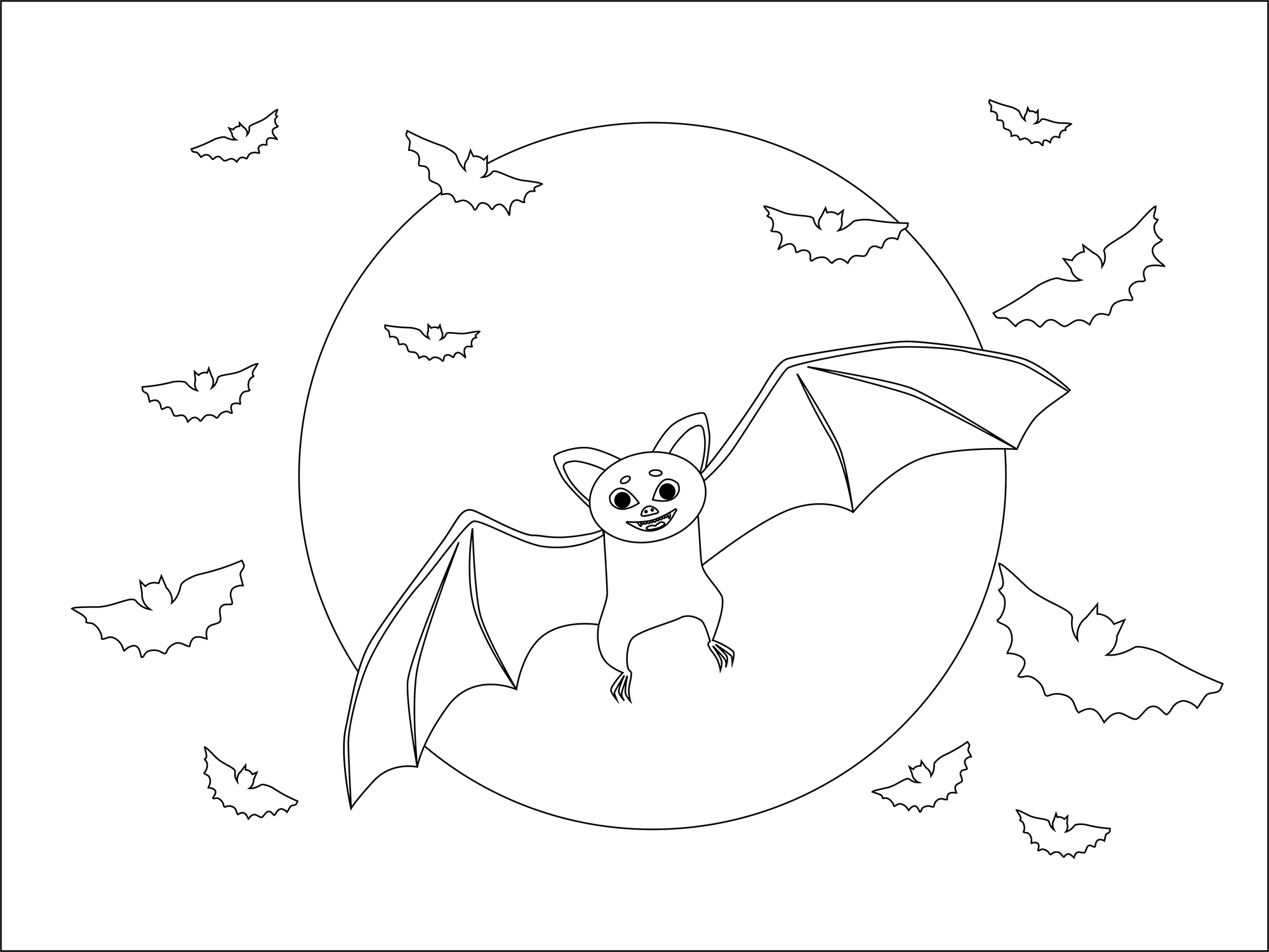 How To Draw Nice Bat Coloring Page