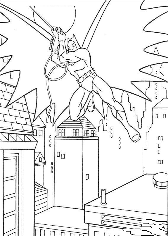 batman hang down coloring page