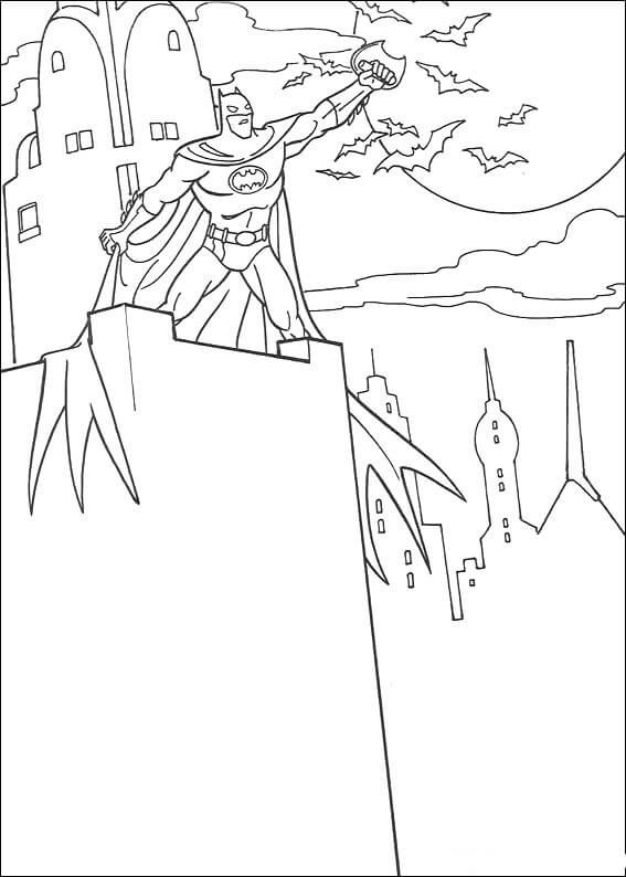 batman in the darknest coloring page