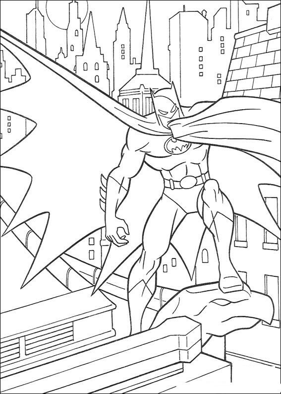 Batman Beyond Is Looking For His Enemy Coloring Page