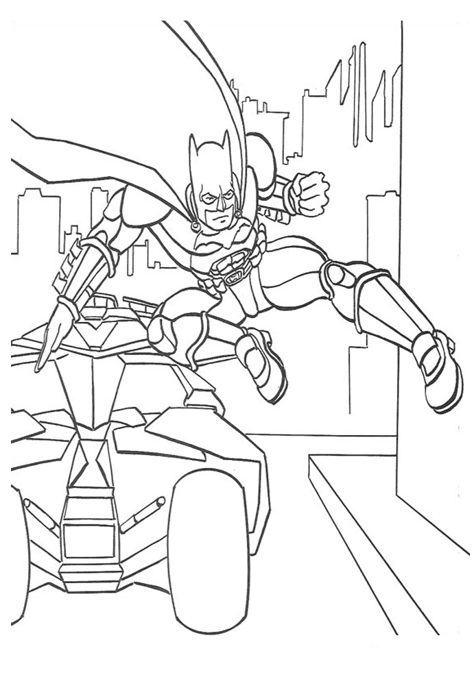 Batman Beyond Jumps Out Of His Coloring Page