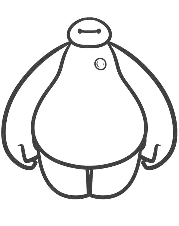 Baymax Alone Coloring Page