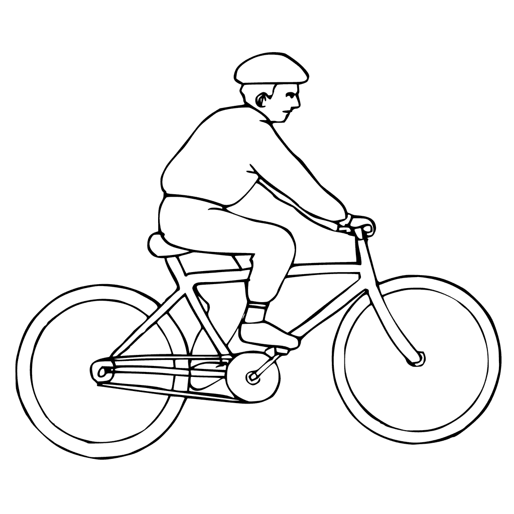 Bike Online For Children Coloring Page