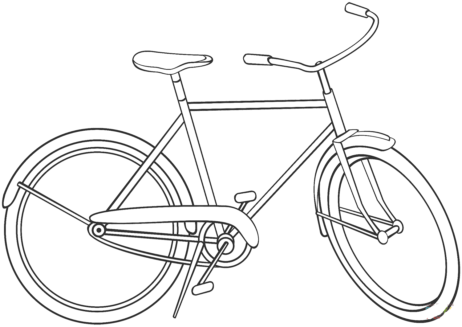 City Bike Online Coloring Page