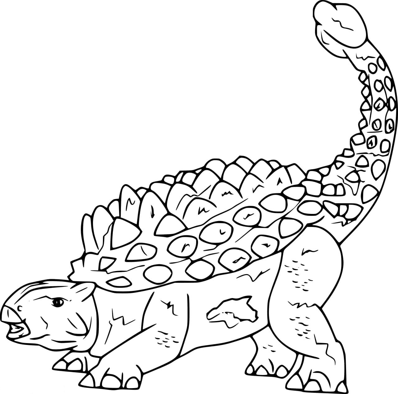Crichtonsaurus Ankylosaurid Dinosaur Coloring Page