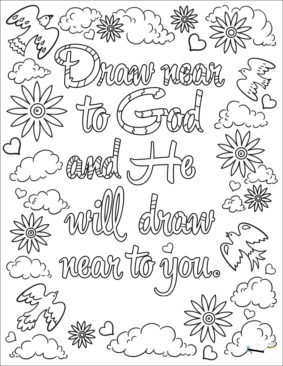 Bible Verse Draw Coloring Page
