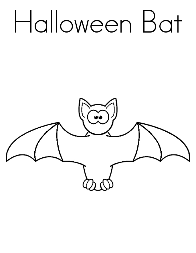 Nice Halloween Bat Coloring Page