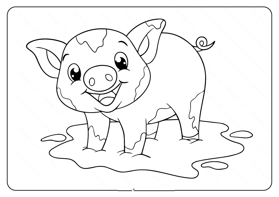 Free Printable Baby Pig Coloring Pages
