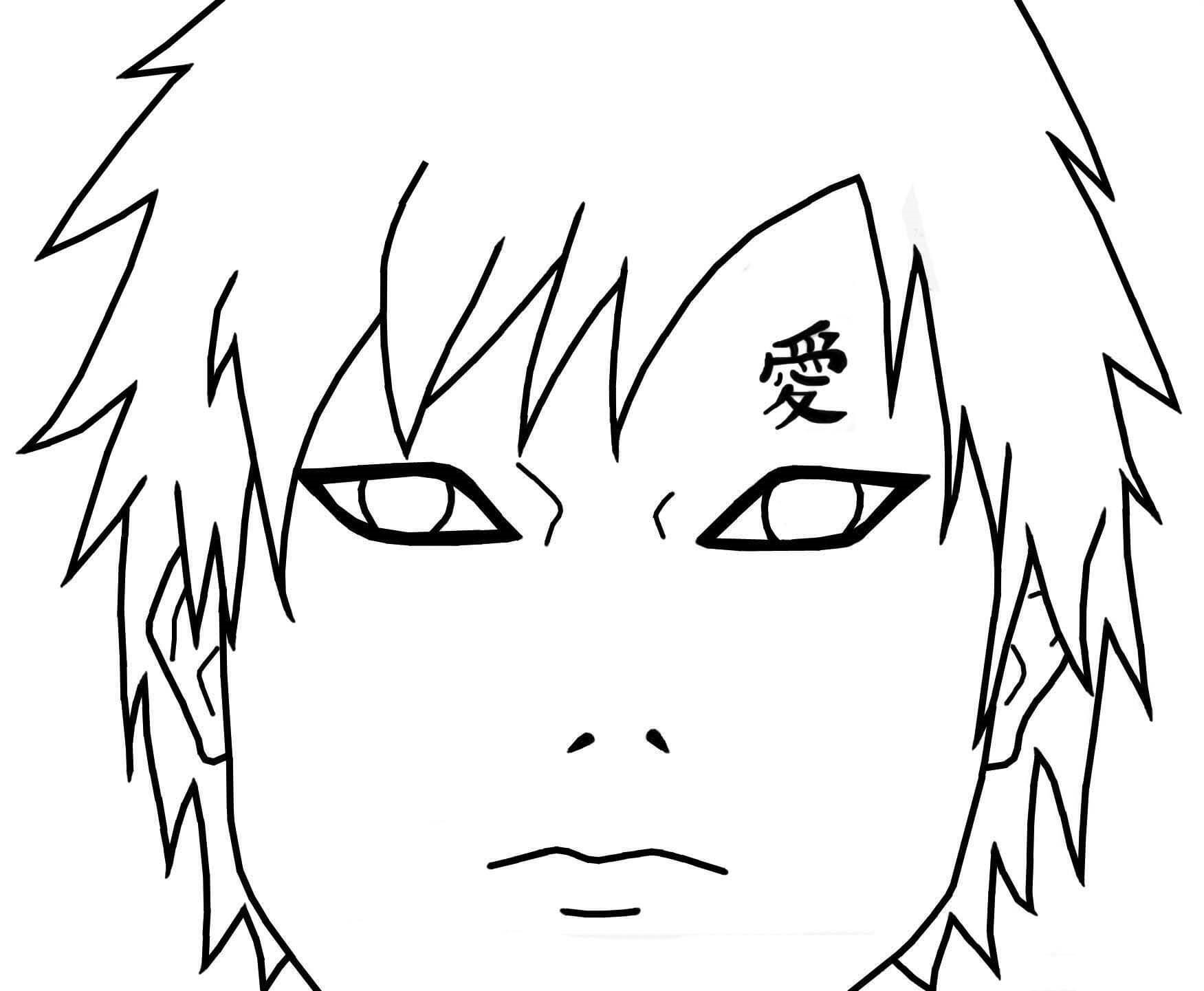 Gaara Of The Desert Coloring Page Coloring Page