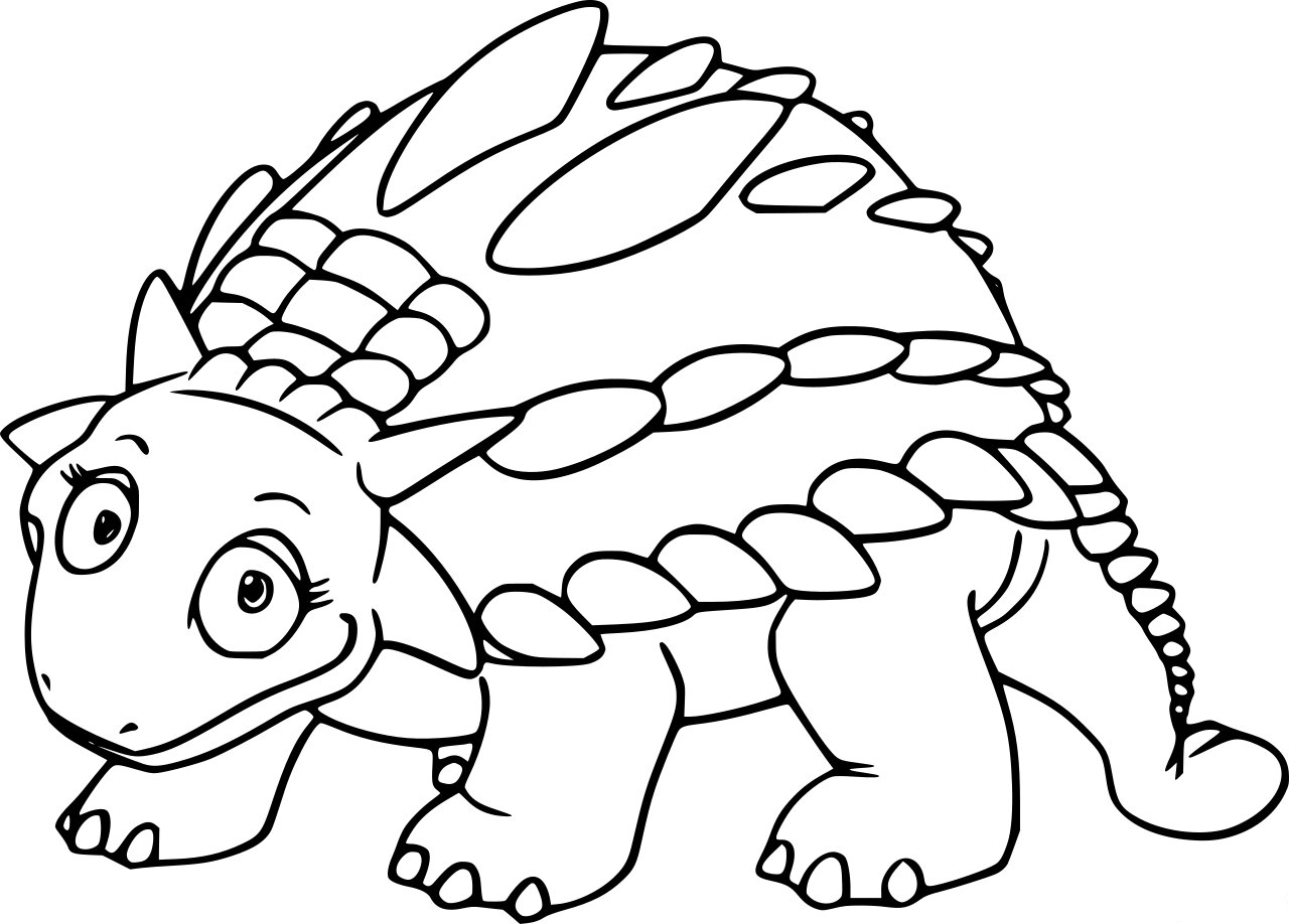 Gastonia Ankylosaurus Dinosaur Coloring Page