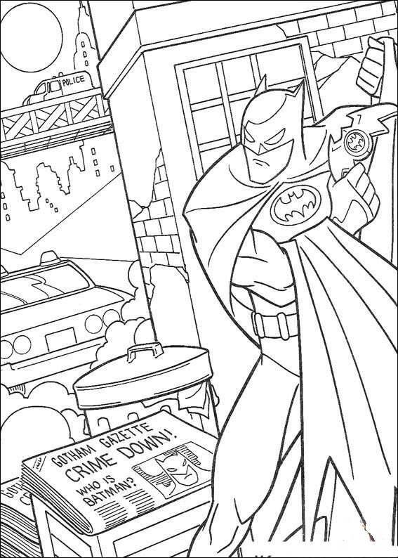 Gothams Crime Batman Beyond Coloring Page