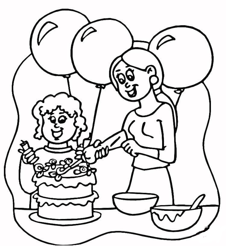 Holiday For Mother Coloring Page