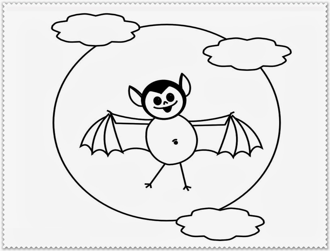 Baby Bat Coloring Page