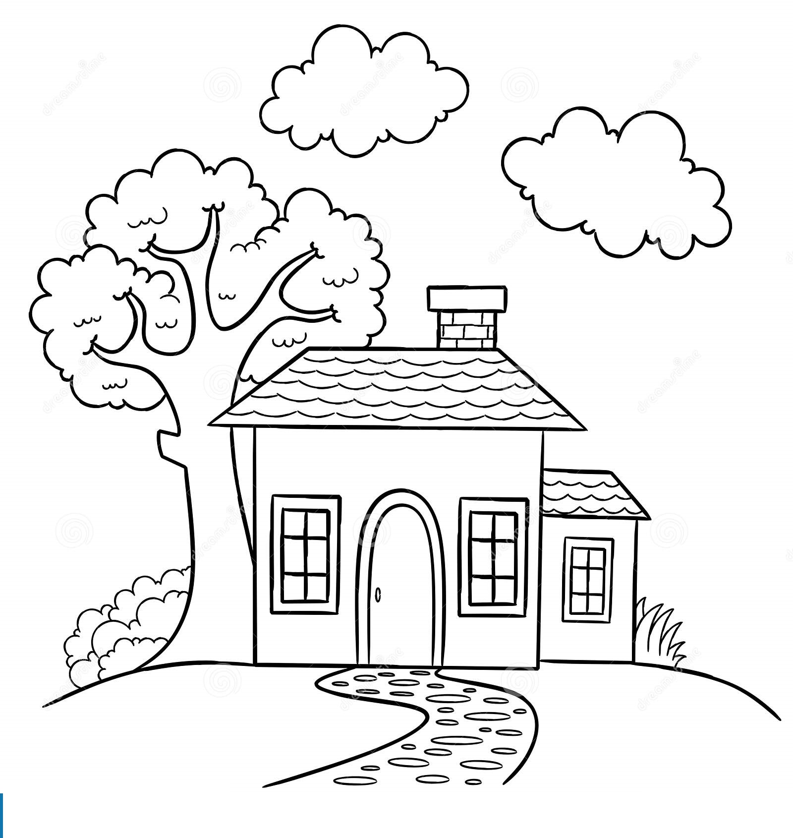house coloring page
