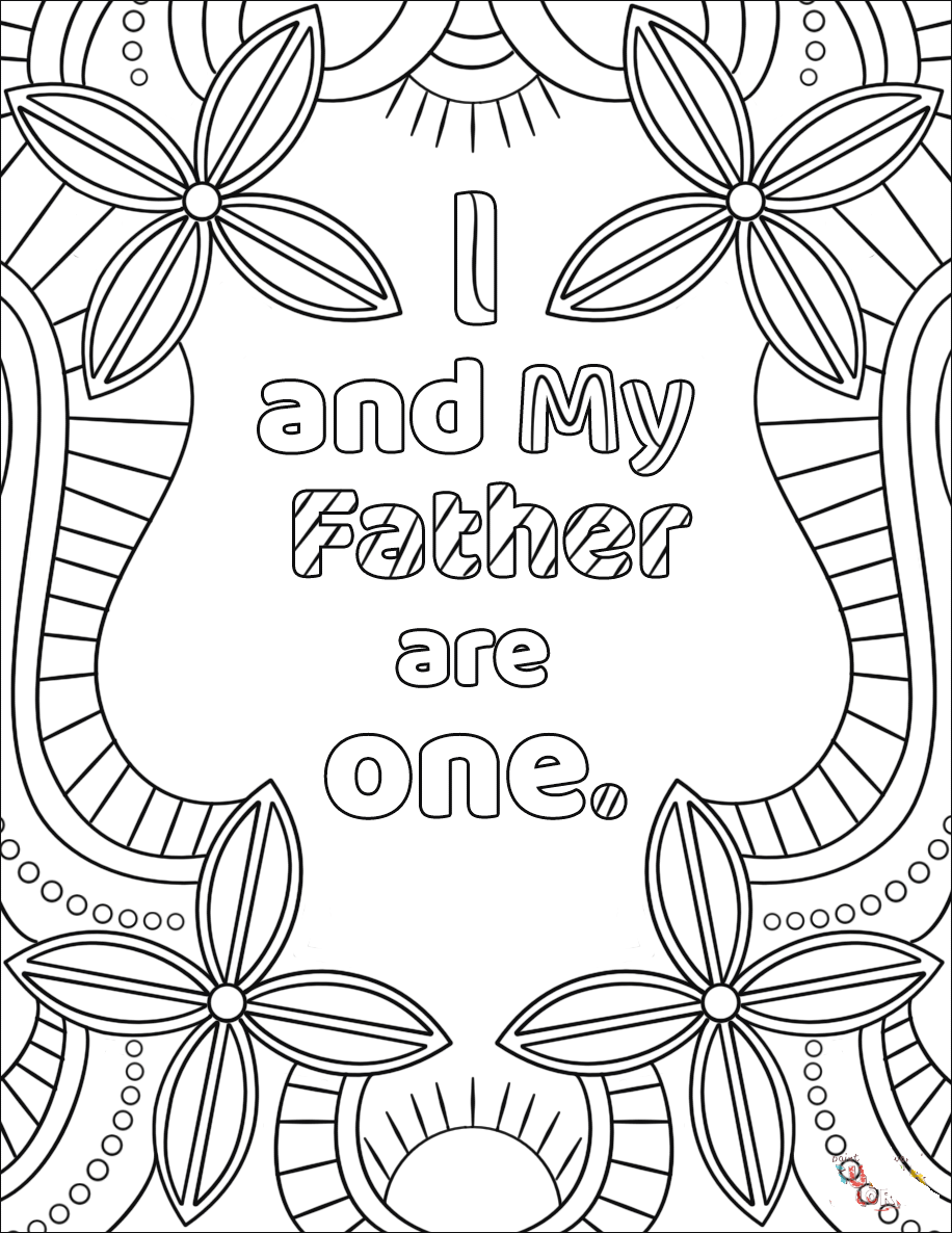Bible Verse Father Coloring Page