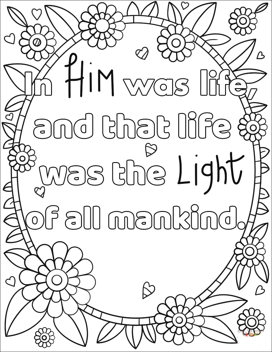 Bible Verse Mankind Coloring Page
